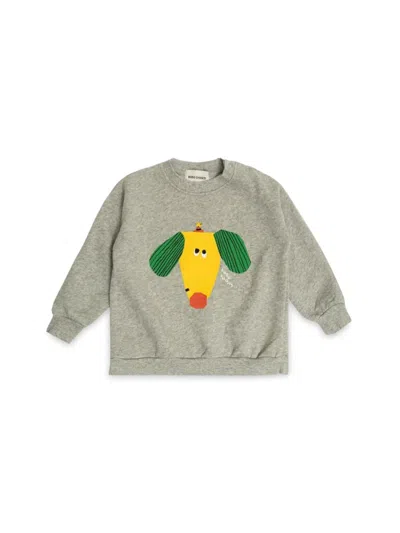 Bobo Choses "happy Dog" Sweatshirt In Gray