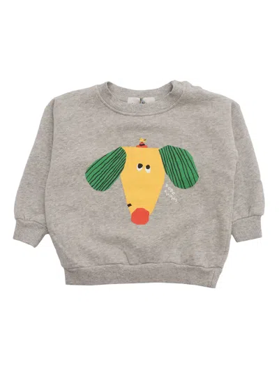 Bobo Choses Kids' Happy Dog Sweatshirt In Grey