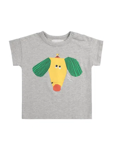Bobo Choses Babies' Happy Dog T-shirt In Grey