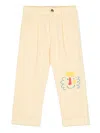 Bobo Choses Happy Mask Chino Trousers In Yellow