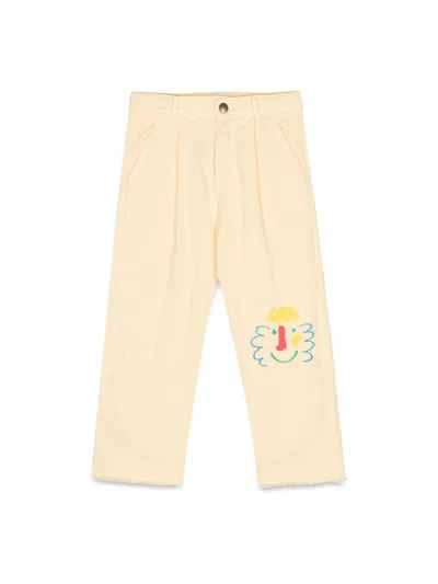 Bobo Choses Happy Mask Mini Chino Pants In Neutral