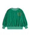 Bobo Choses Have Fun Velvet Sweatshirt In Green