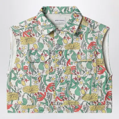 Bobo Choses Herbalist Cotton Vest In Green