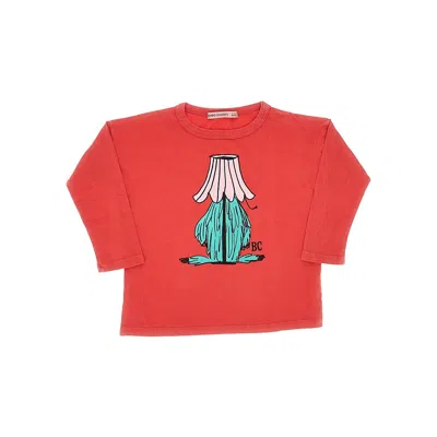 Bobo Choses Kids' 'hidden Monster' Cotton T-shirt In Red