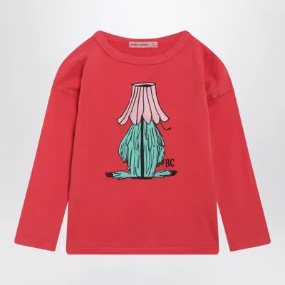 Bobo Choses Hidden Monster Organic Cotton T-shirt In Red