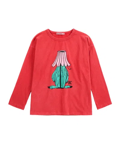 Bobo Choses Kids' Hidden Monster Tshirt In Red