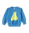 Bobo Choses Ar Crewneck Cotton Sweatshirt 2-9 Y In Blue