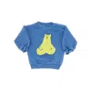 Bobo Choses Ar Crewneck Cotton Sweatshirt 2-9 Y In Blue