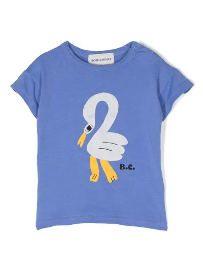 Bobo Choses Babies' Illustration-print Organic-cotton T-shirt In Blau