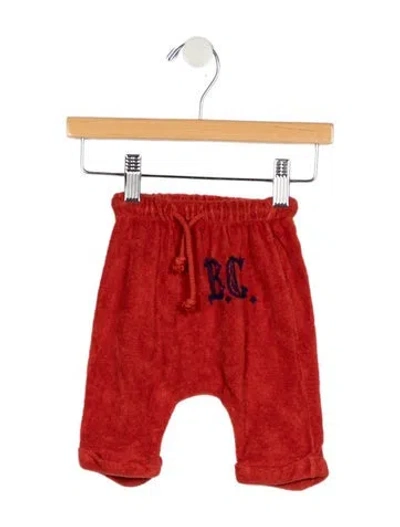 Pre-owned Bobo Choses Babies' Infant Boys Branded Pattern Printed Pants In Red