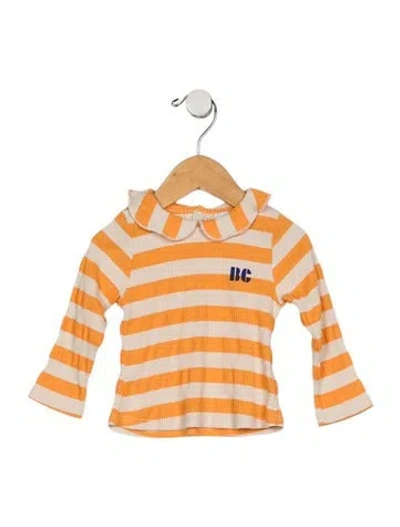 Pre-owned Bobo Choses Babies' Infant Girls Branded Pattern Printed Top In Orange