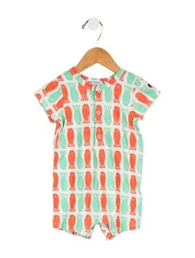Pre-owned Bobo Choses Babies' Infants' Printed Short Sleeve One-piece W/tags In White