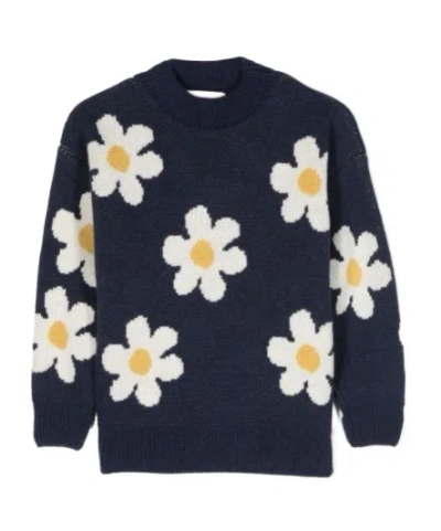 Bobo Choses Intarsia Knitted Sweater In Black