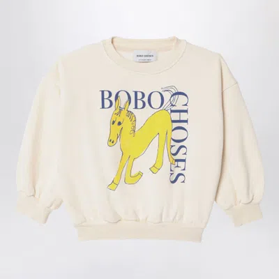Bobo Choses Kids' Ivory Wonder Horse Sweatshirt In White