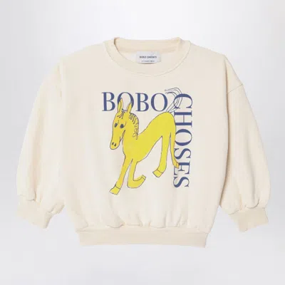 Bobo Choses Ivory Wonder Horse Sweatshirt In White