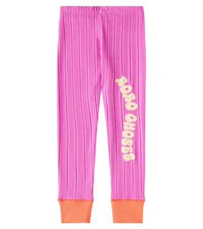 Bobo Choses Kids' Jersey Leggings In Pink