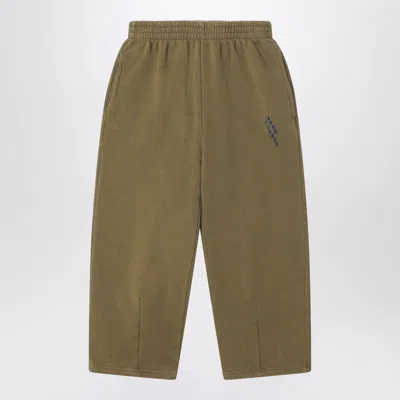Bobo Choses Khaki Green Jogging Trousers In Animal Print