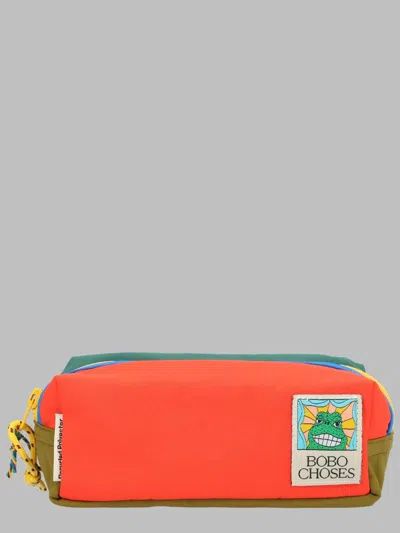 Bobo Choses Kids Beast Color Block Pencil Case In Red