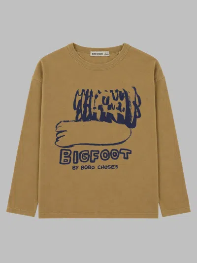 Bobo Choses Kids Bigfoot Graphic T-shirt In Brown