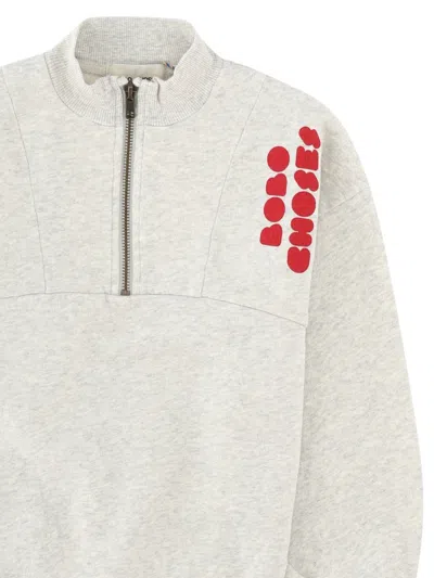 Bobo Choses Kids Bolder Half-zip Sweatshirt In Gray