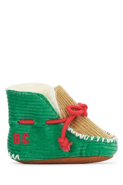 Bobo Choses Kids Booties With Playful Multicolor Detail In Green