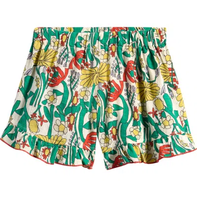 Bobo Choses Kids' Color Herbalist Organic Cotton Shorts In Yellow