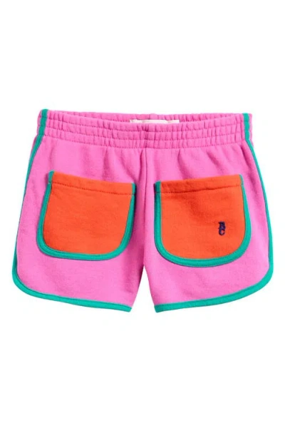 Bobo Choses Kids' Colorblock Organic Cotton Shorts In Fuchsia