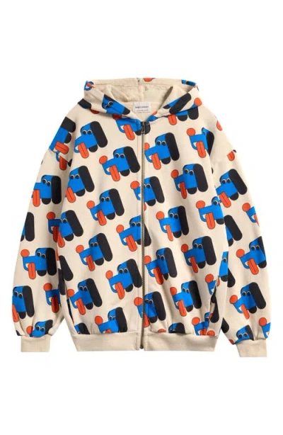 BOBO CHOSES BOBO CHOSES KIDS' DOGGY MATE ORGANIC COTTON FLEECE ZIP HOODIE