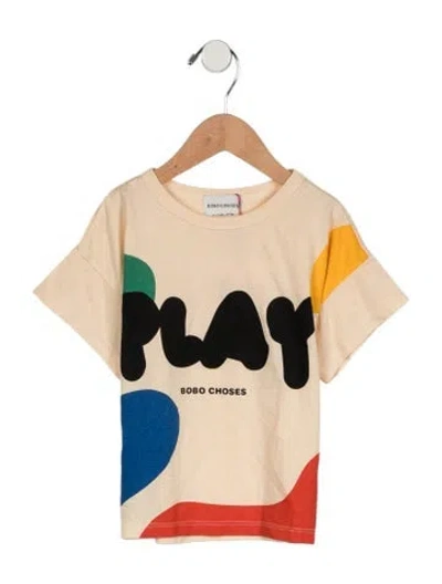 Pre-owned Bobo Choses Babies' Kids Girls Short Sleeve T-shirt In Yellow