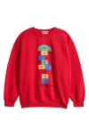 Bobo Choses Hopscotch-print Sweatshirt In Red