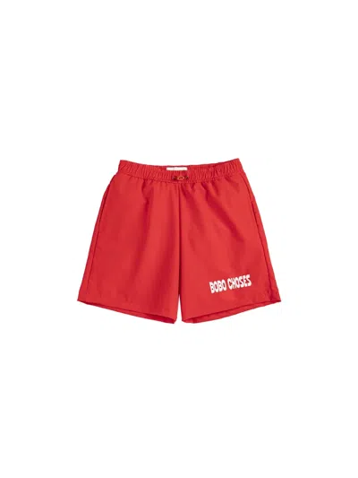 Bobo Choses Kids Mini Swim Boardshorts In Red