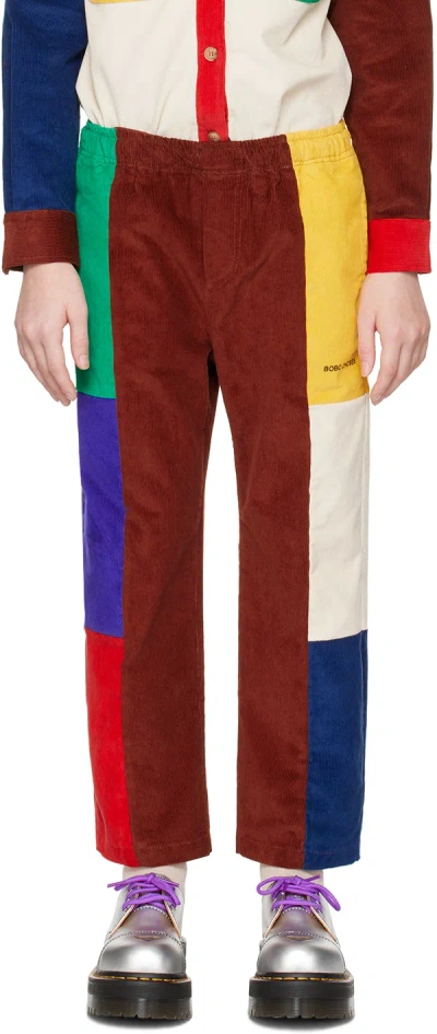 Bobo Choses Kids' Bobo Chooses Colorblocked Corduroy Pants In Multicolor