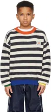Bobo Choses Smiling Stripes Sweater In Multicolor