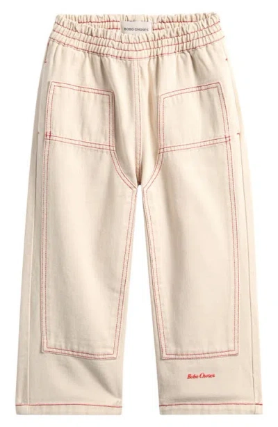 Bobo Choses Kids' Organic Cotton Twill Pants In Neutral
