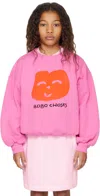 Bobo Choses Joyful Face Graphic-print Relaxed-fit Organic-cotton Sweatshirt 2-9 Years Fuchsi In Fuchsia