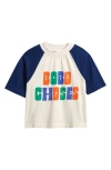 Bobo Choses Logo-print T-shirt In Ivory Blue
