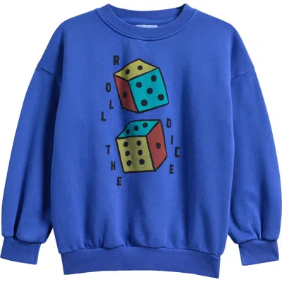Bobo Choses Kids' Roll The Dice Cotton Graphic T-shirt In Blue