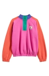 Bobo Choses Kids' Smiling Colorblock Sweatshirt In Fuchsia