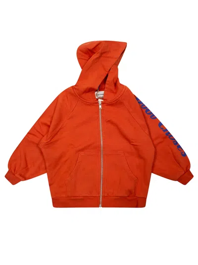 Bobo Choses Kids' Zip-up Hoodie With Hood In Red