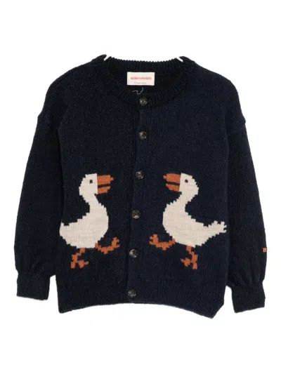Bobo Choses Kids' La Oca Cardigan In Black