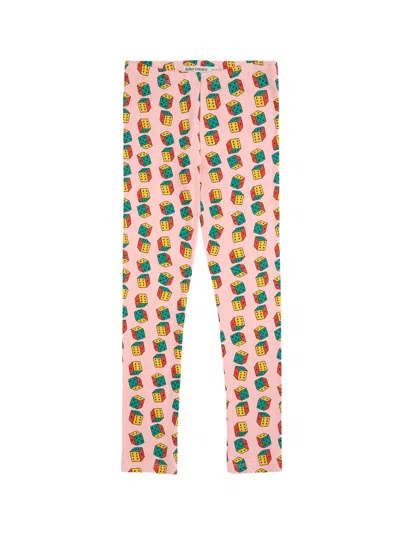 Bobo Choses Leggings Logo "dices" In Pink