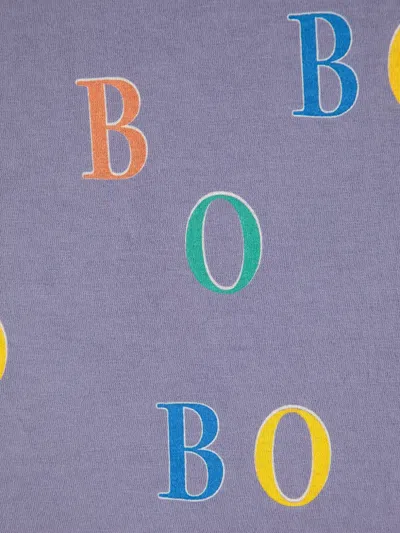 Bobo Choses Kids' Lettering-print T-shirt In Blue