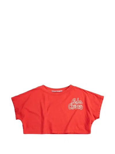 Bobo Choses Lettering T-shirt In Red