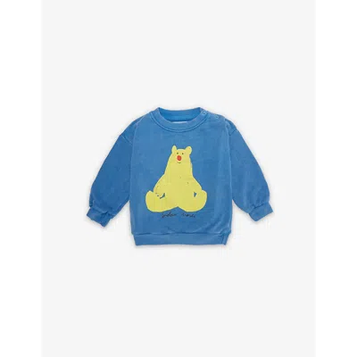 Bobo Choses Kids' Ar Crewneck Cotton Sweatshirt 2-9 Y In Blue