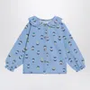 Bobo Choses Light Blue Denim Shirt In Blue