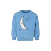 Bobo Choses Light Blue Sweatshirt For Kids With Moon In Light Blue