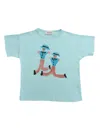 Bobo Choses Dancing Giants Cotton T-shirt In Light Blue