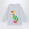 Bobo Choses Light Grey Cotton Sweater In White