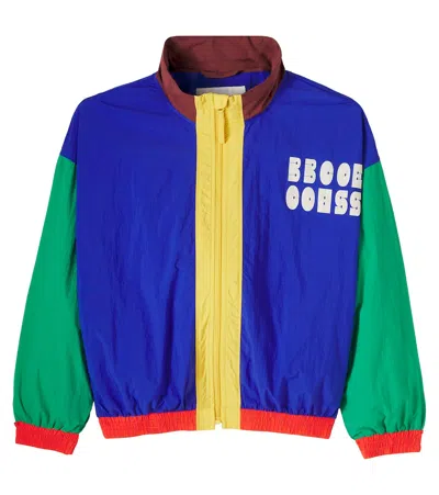 Bobo Choses Kids' Logo Colorblock Jacket In Blue