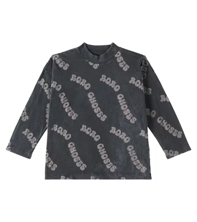 Bobo Choses Kids' Logo Cotton Jersey T-shirt In Grey